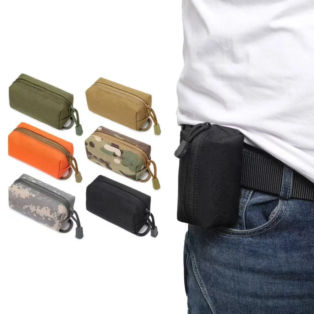 Tactical Outdoor Belt Waist Pack Storage Bag Portable Key Organizer Mini Molle Pouch Men Coin Purse Hiking Camping EDC Tool Kit