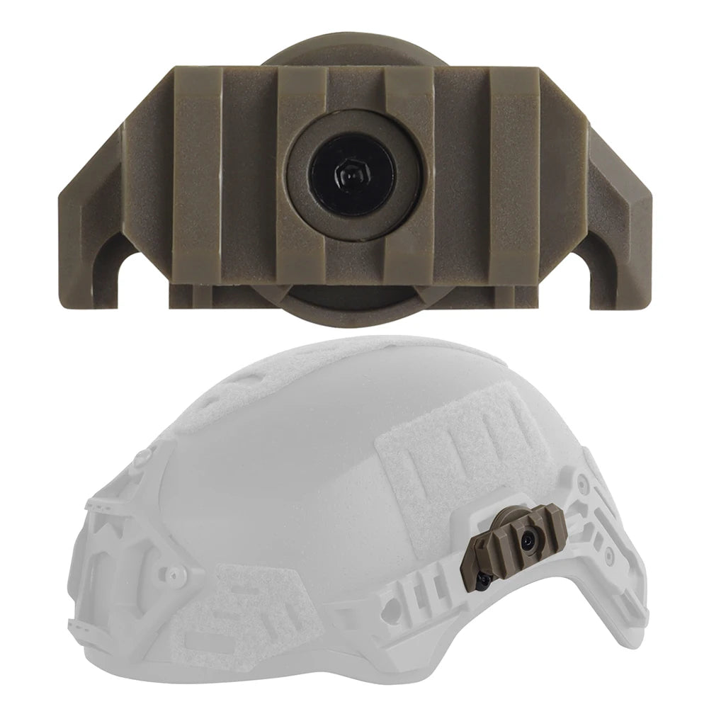Helmet Side Rail Adapter Adjustable 360 Degrees Rotation Nylon Helmet Rail Flashlight Mount Accessory for Team Wendy 3.0