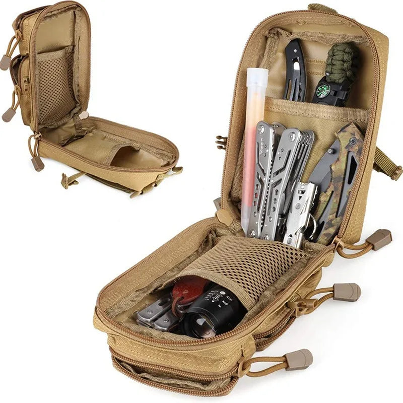 Multifunction Tactical Travel Pouch Pack Molle Hip Waist EDC Bag Wallet Purse Phone Holder Bags Camping Hiking Hunting Fanny Bag