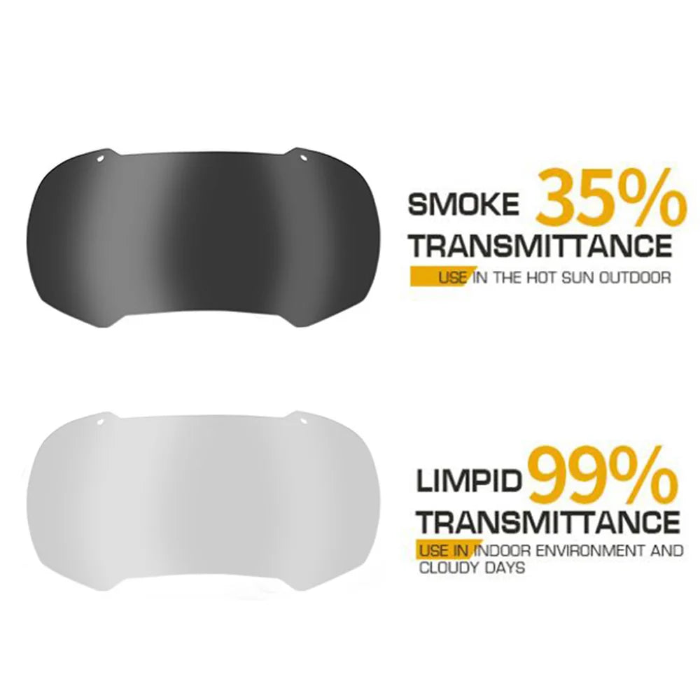 Adjustable Tactical Helmet Flip Goggles Airsoft Paintball Windproof Anti Fog Protection Goggles 2 Lens For FAST Helmet