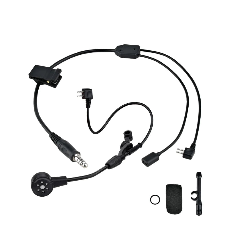 WADSN Tactical PPT push to talk Communication headset cable for C3 wiress version earphones 7.0 interface airsoft accessories