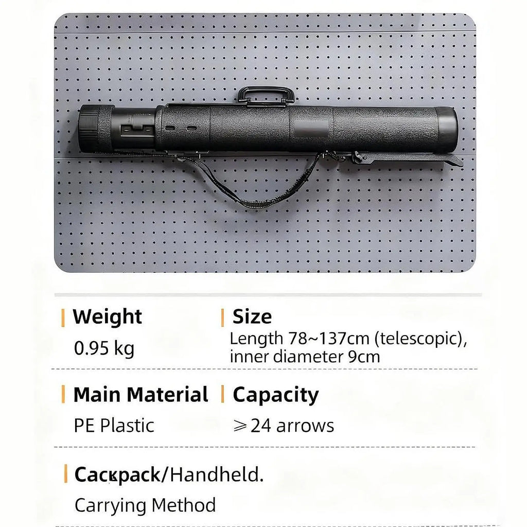 Large Capacity Black Arrow Bag Adjustable Length Multifunctional Storage Tote Bag High Power for Outdoor Training