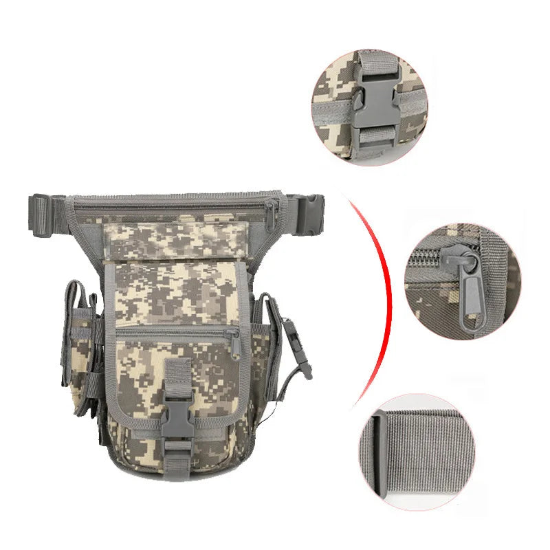 Tactical Leg Bag Waist Bag Hunting Accessories Gun Bag Outdoor Hiking Traveling Camping Cycling Thigh Pouch