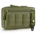 Tactical Molle Admin Pouch Utility Laser Cut EDC Tool Pouch Bag Horizontal Modular Pouches Include US Flag Patch and Keychain