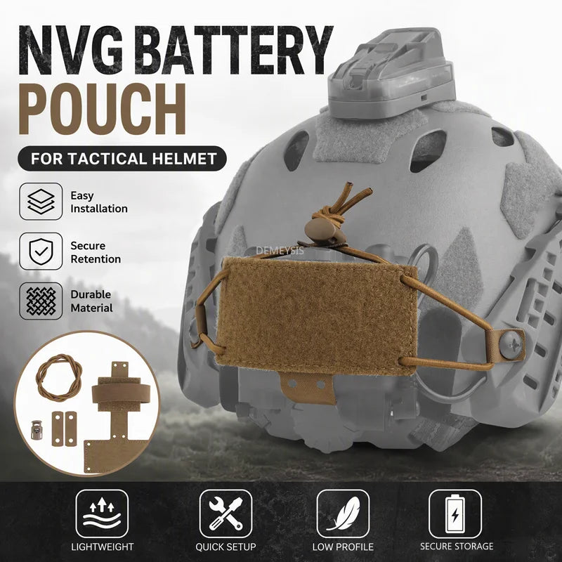 Tactical Helmet NVG Battery Box Bag NVG Counterweight Balance Bag Hook Loop for Airsoft Fast Helmet Battery Box Storage Pouch