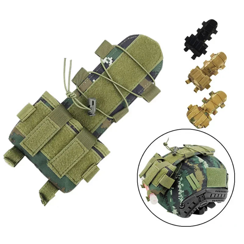 Tactical MK2 FAST Helmet Cover Clothes Pouch Removable MK2 Battery Case Helmet Airsoft Hunting Camo Counterweight Bag