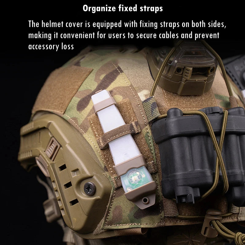 Tactical Helmet Cover for FAST Helmets  Camouflage Cloth with Hook and Loop for Outdoor Hunting Airsoft