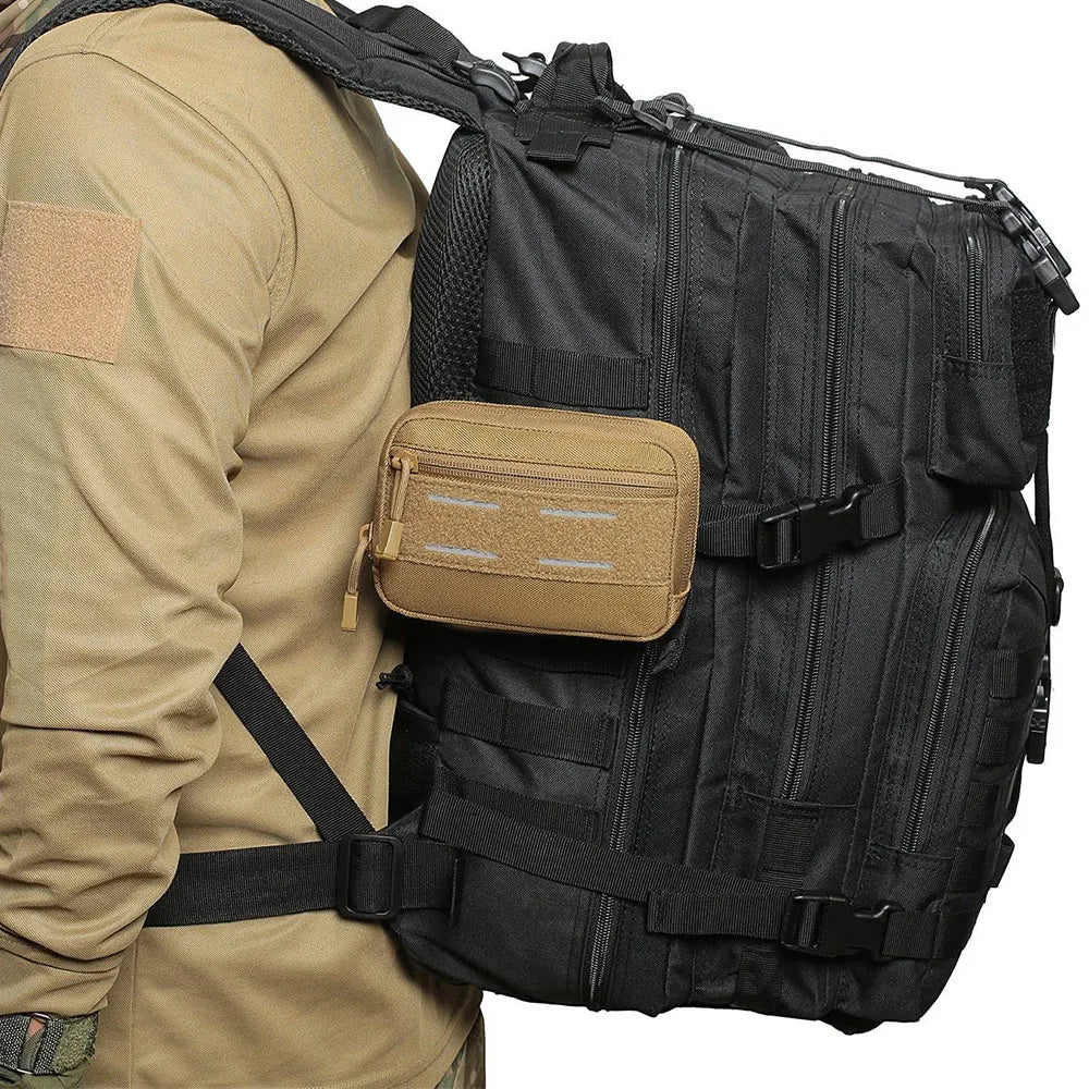 Tactical Small Molle Pouch Admin Pouch Belt Waist Bag Compact EDC Utility Gadget Gear Pouches for Hunting Camping Hiking Bag