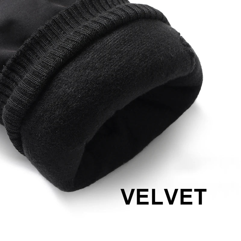 CHRLCK Men's Thermal Waterproof Cycling Gloves Women Non-Slip Windproof Bicycle Gloves Winter Skiing Riding Hiking Gloves