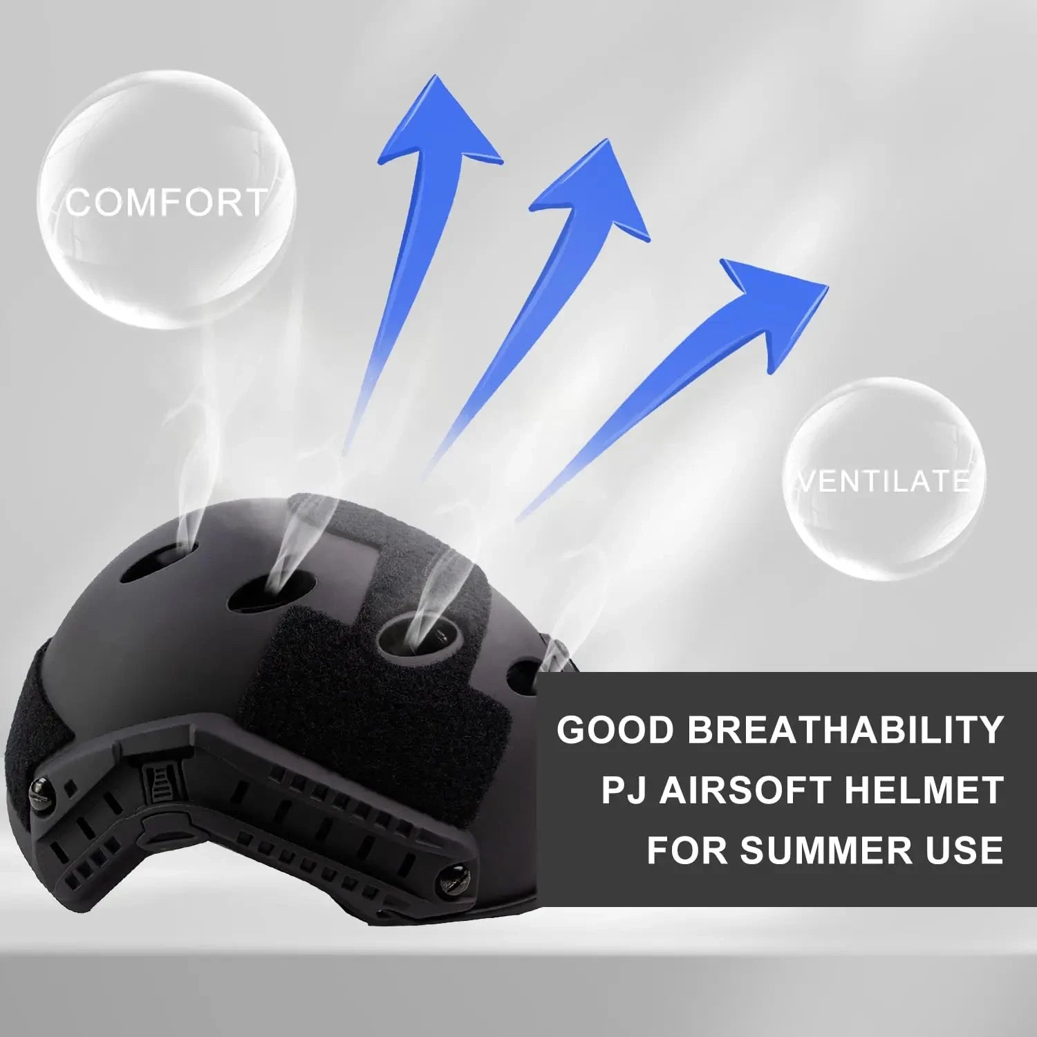 BOOIU Tactical Fast Helmet PJ Real Life Paintball Outdoor Sports Hunting Shooting Military Ballistic Helmet