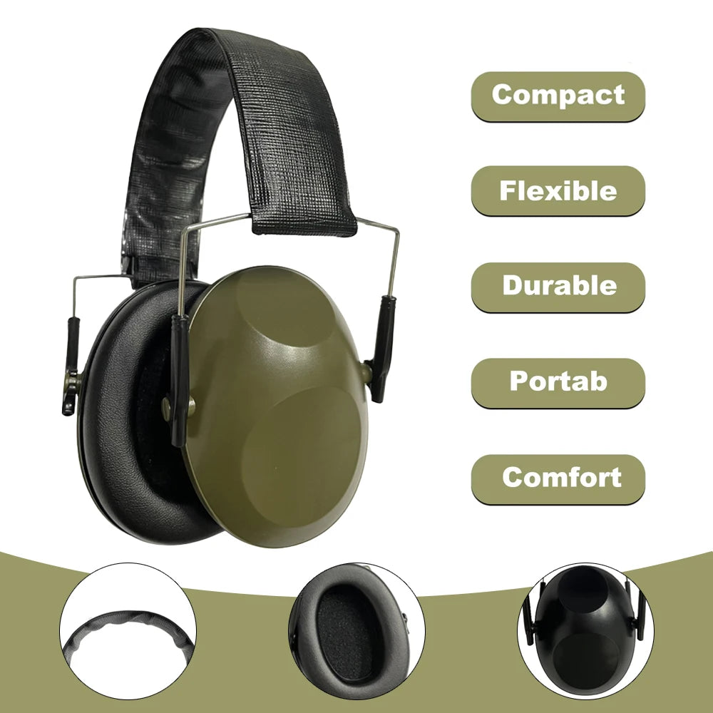 Tactical Noise-Canceling Ear Defenders | Folding Hearing Protection for Hunting & Shooting | Pro-Grade Soundproof Muffs
