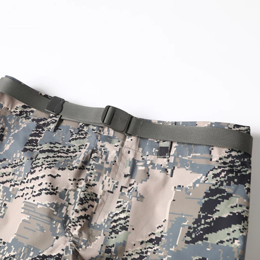 Ainfad Men's Camouflage Outdoor Hunting Fishing Pants Windproof Rainproof Dew Point Rain Pants for Men