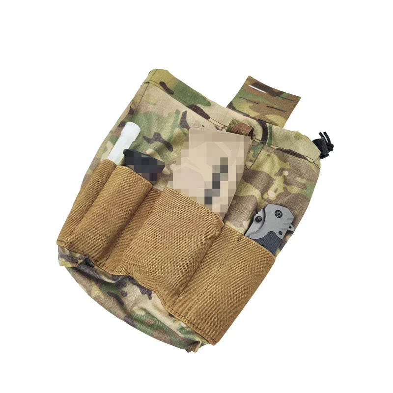 Multicam Dump Pouch Tactical Airsoft EDC Molle Magazine Pouch Outdoor Hunting Recycling Storage Foldable Waist Bag Gear