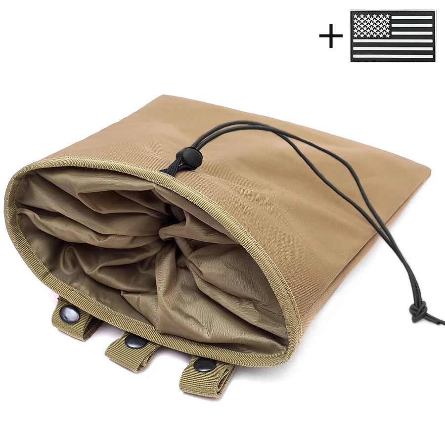 Foldable Large Capacity Storage Bag, Drawstring Closure Portable Pouch, Outdoor Tool & Debris Recovery Bag