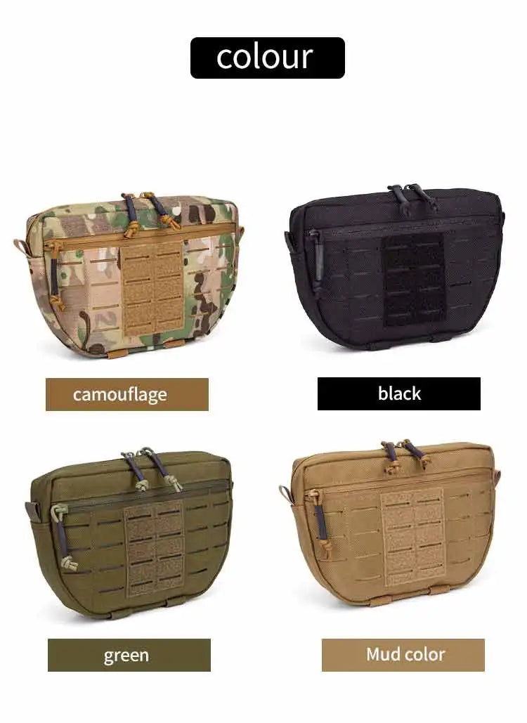 1050D Sports Hunting Dump Pouch Nylon Front Pouch of Plate Carrier Chest Rig with Molle Carrying Kit Pouch