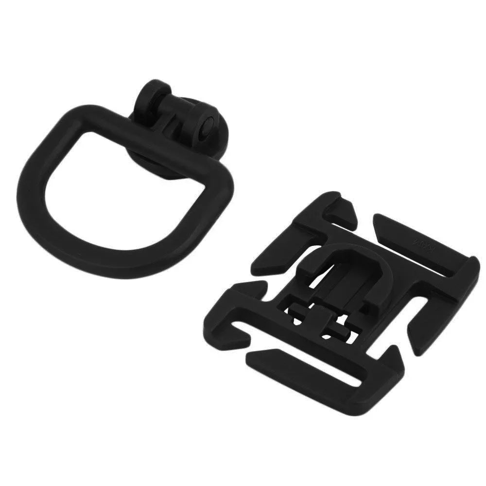 4Pcs 360 Rotation D-Ring Clips Molle Bag Accessories for MOLLE Webbing Attachment Backpacks D-Ring Grimloc Locking  D-Ring