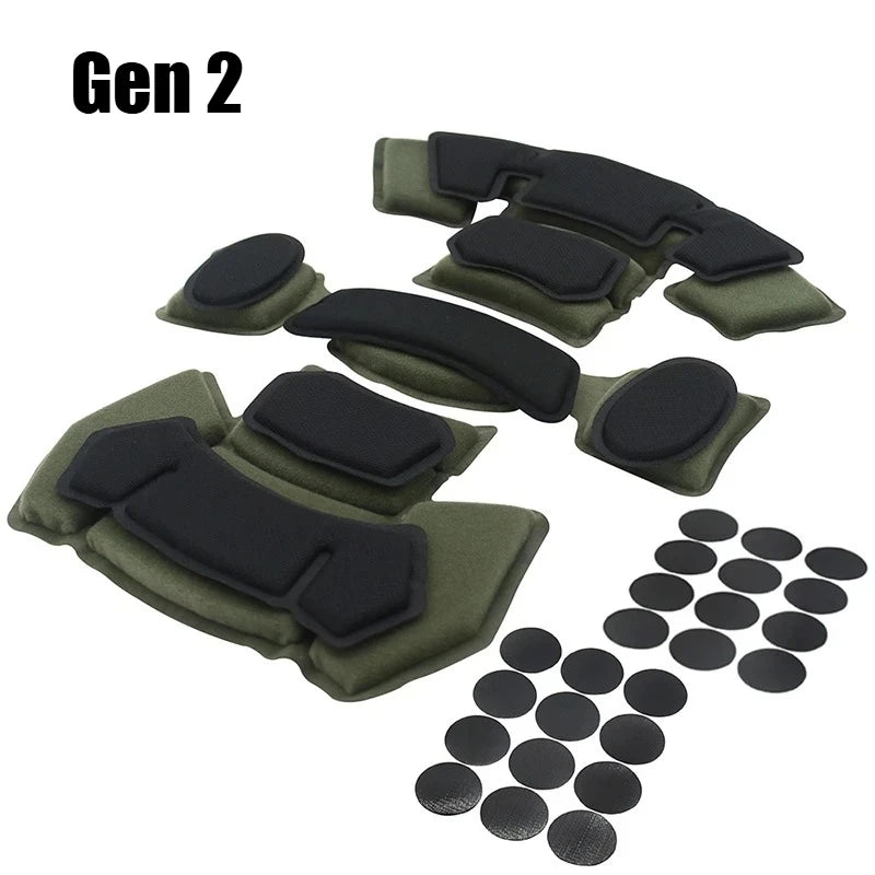 Tactical Airsoft Paintball Helmet Suspension System Protective Pads Gen1 Gen2 Memory Foam Pad for Wendy Fast MICH ACH Helmet