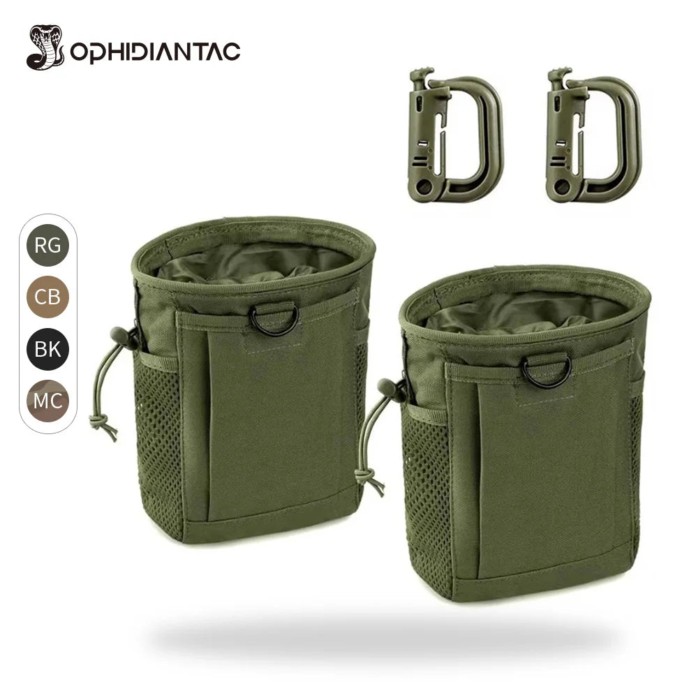 OPHIDIANTAC Molle Dump Pouch,Hunting Magazine Recovery Pouch Drastring Ammo Bag Belt Waist Fanny Pack Adjustable Holster Bag
