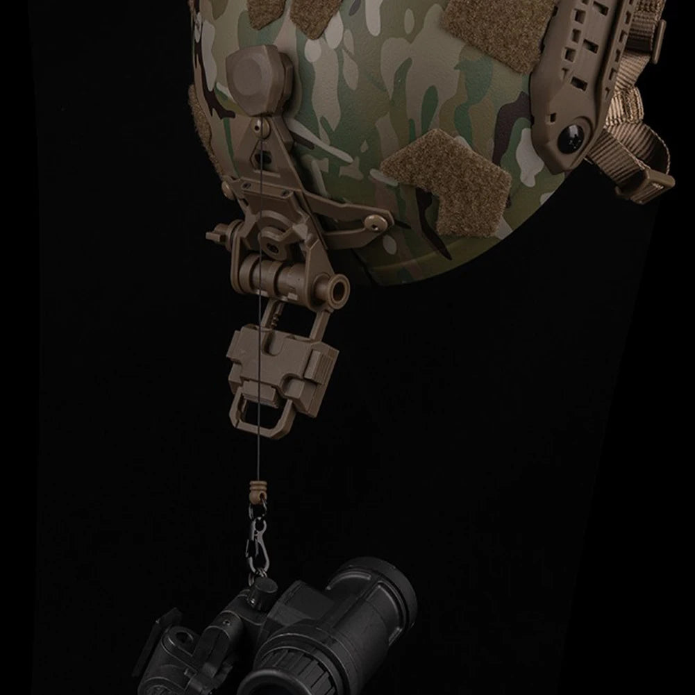 NVG Lanyard Helmet Lanyard 360 Degree Rotation Combat Helmet Strap Night Vision Device Anti-Lost Lanyard for Three Hole Bracket