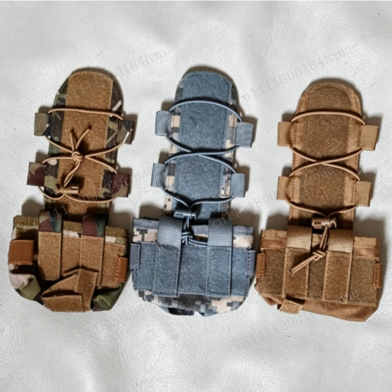 Tactical Helmet Pouch Battery Box Counterweight Pouch Remote Battery Helmet Accessory Storage Bag with Hook Loop for Fast Helmet