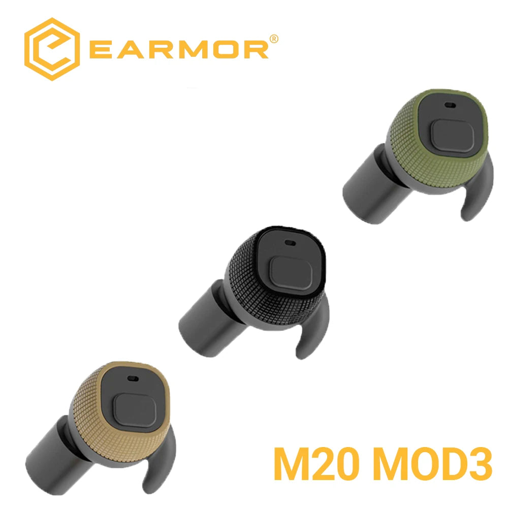 EARMOR Electronic Earplugs M20 Tactical Earplugs Active Shooter Earmuffs Electronic Hearing Protectors Tactical Accessories