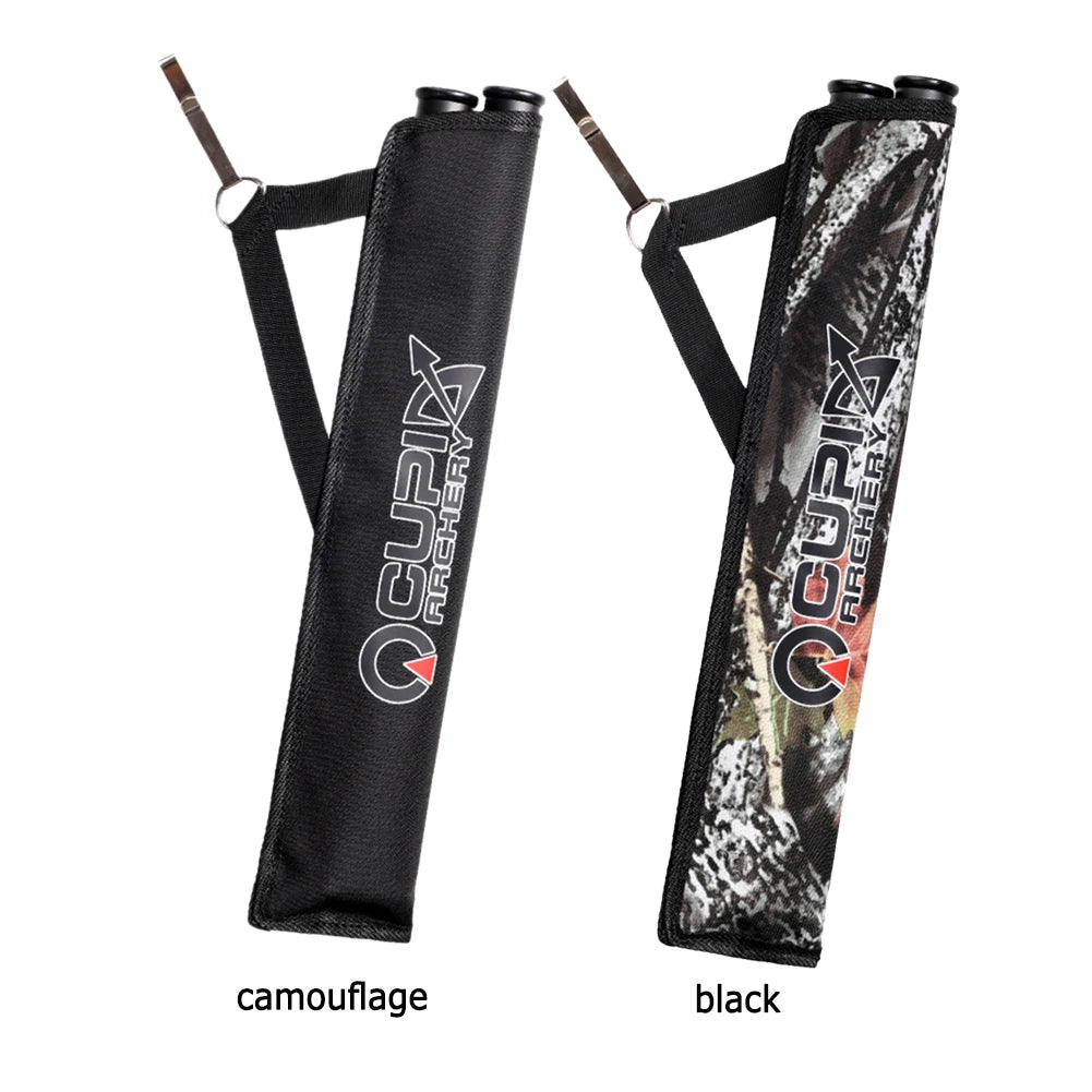 Oxford Cloth Double Tube Arrow Quiver Arrow Bag Waist Hanging Archery Arrow Holder Storage Carrying Pouch Outdoor Accessories
