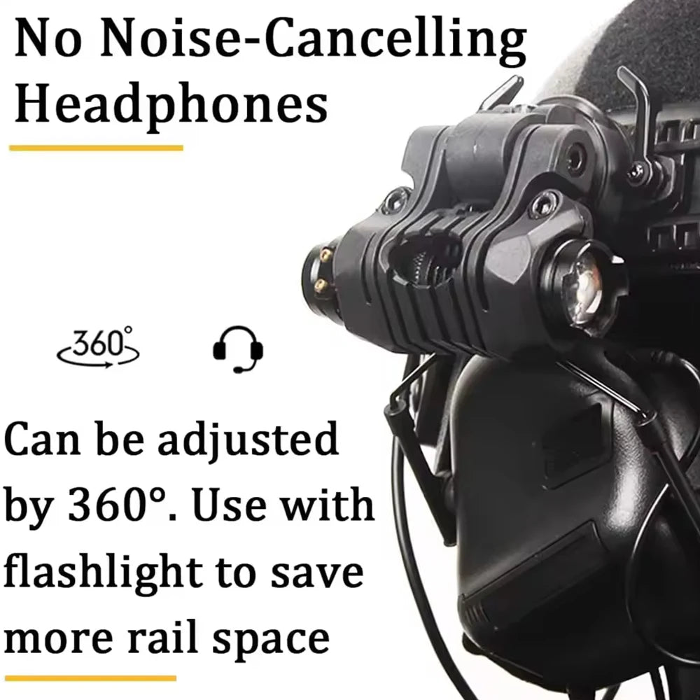 Tactical Airsoft Helmet Set with Telescope Model Headphones Signal Light Flashlight Shooting Range Cosplay Equip for Hunting