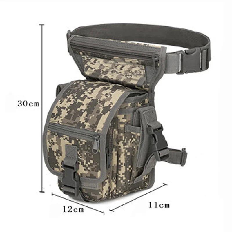 Tactical Leg Drop Bag Multi Functional Waist Bag Adjustable Thigh Strap Hiking Exercise Bicycle Waterproof Nylon Camping Bag