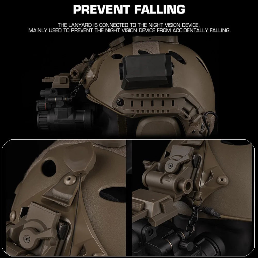 NVG Lanyard Night Vision Tactical Gear Prevent Detachment Rope for OPS Core VAS Shroud Airsoft Paintball Helmet NVG Base