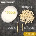 Armiyo Hose Hard Pipe Tube Cleaning Wool Felt Pad 6cm Patches Brass Jag Puller Holder Solid Slot Tips for 4.5mm ~ 9mm Hunting