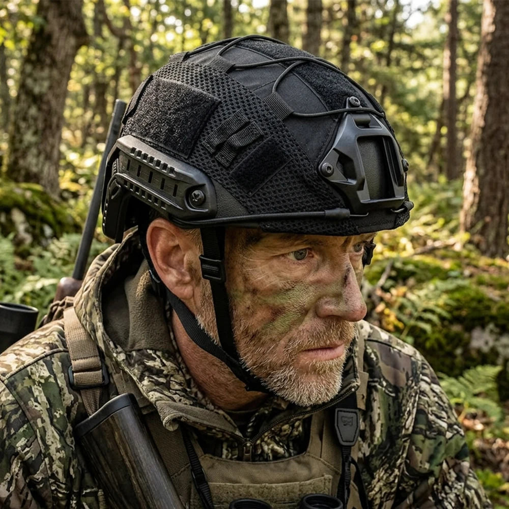 OPHIDANTC Tactical FAST Helmet Cover, 500D Nylon Durable Protective Gear for Hunting, Airsoft & Military
