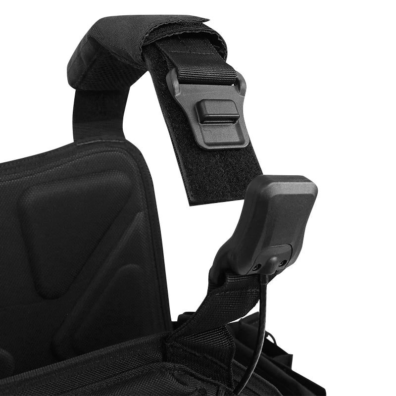 ARTEX 8026 Black Tactical Plate Carrier Vest Quick Release MOLLE Modular Gear for Airsoft Paintball Hunting Outdoor Training
