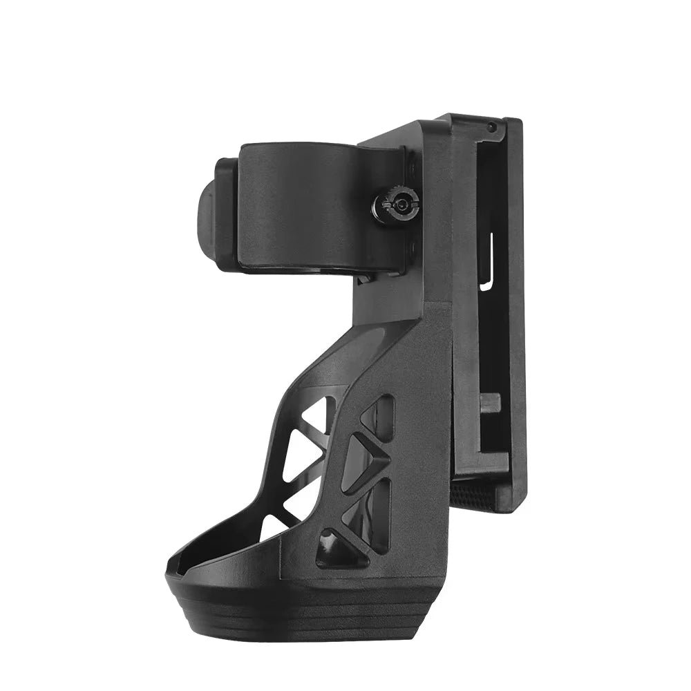 Universal 360° Rotating Tactical Flashlight Sleeve Side Opening with Side Lock System Quick Release Bracket for Outdoor Sports