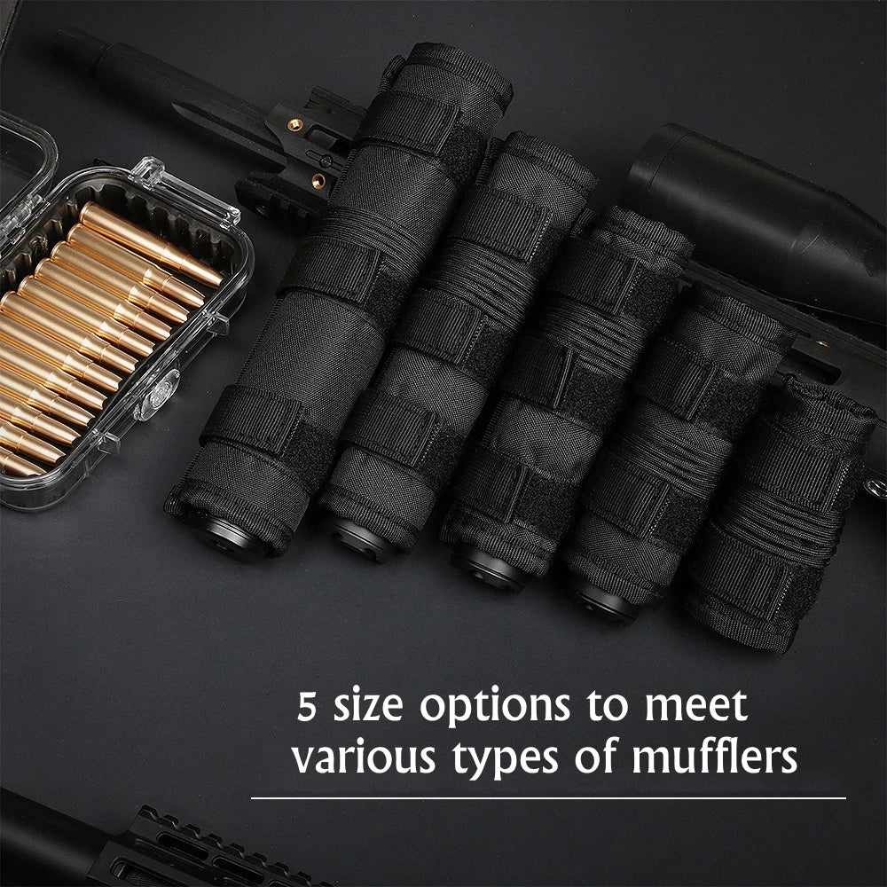 4/5/6/7/9inch Tactical Silencers Protective Cases For Hunting Shooting Silencers Protective Cove nylon Suppressor Cover