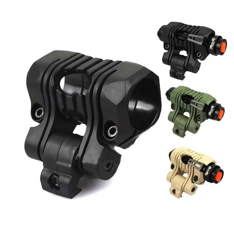 BOOIU Quick Release Flashlight Holder Portable 25mm Torch Clip Rail Clamp Mount Fast Helmet Clip Mount Accessory