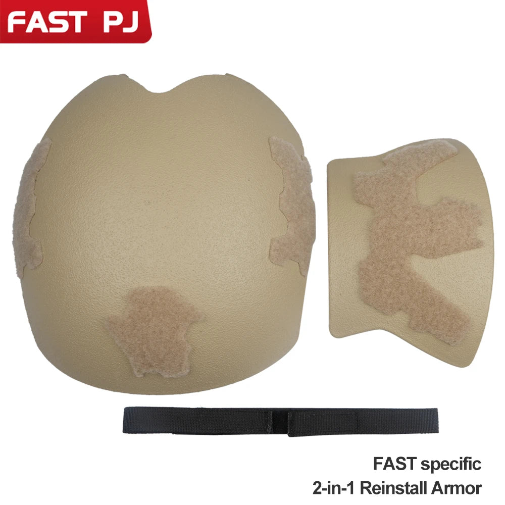 FTHS Series FAST Helmet - NIJ IIIA Level PE Fiber Shell | 2-in-1 Reassembly Bulletproof | Civilian Military-Style Accessory