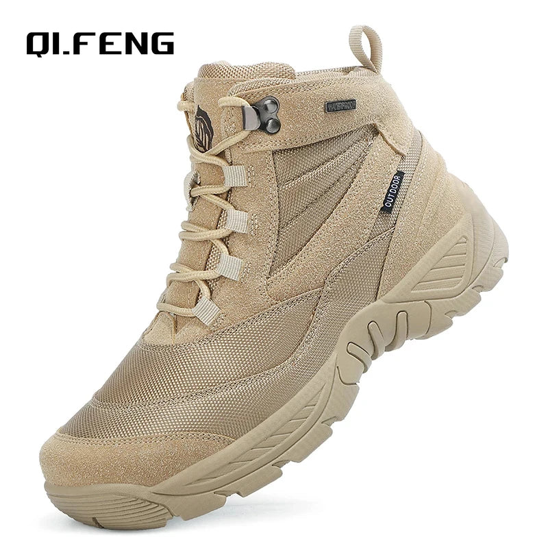 Men's Boot Combat Mens Ankle Boot Tactical Boot Male Shoes Work Safety Shoes Motocycle Boots Outdoor Hiking Shoes