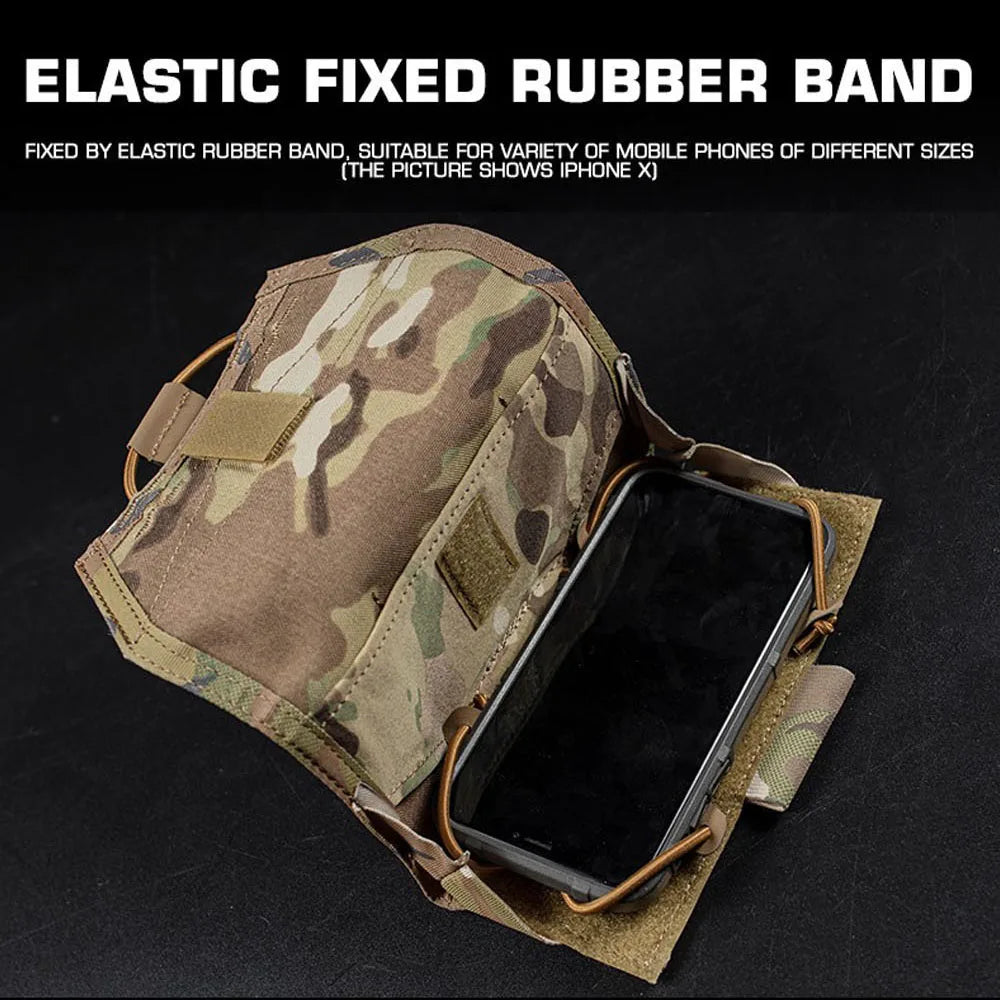 Tactical Phone Case MOLLE Hunting Airsoft Vest Plate Carrier Admin Map Navigation Pouch Quick Release Mobile Phone Holder Pack