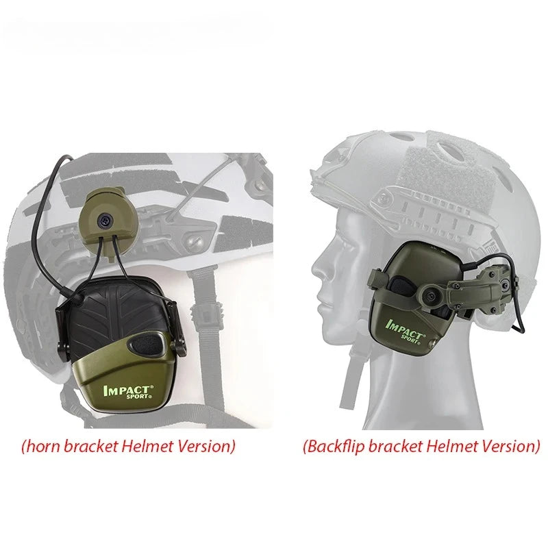 Sport Hunting Shooting Helmet Electronic Earmuffs Helmet Track Adapter Tactical Headphone Holder Noise Reduction Earmuffs