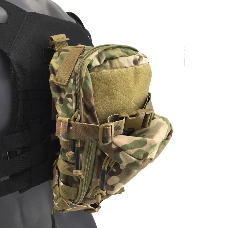 Tactical Hydration Backpack Airsoft Assault Mini EDC Molle Pouch Hunting Vest Plate Carrier Water Bag Accessories