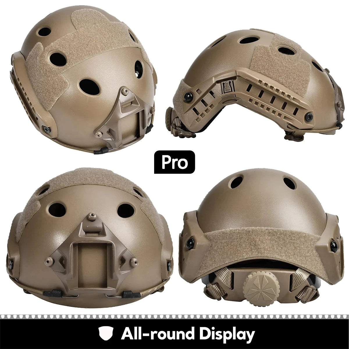 Tactical Airsoft Helmet Set FAST Protective Helmet with Helmet Cover Inner Pad Counterweight Pouch Mask for Hunting Role Playing