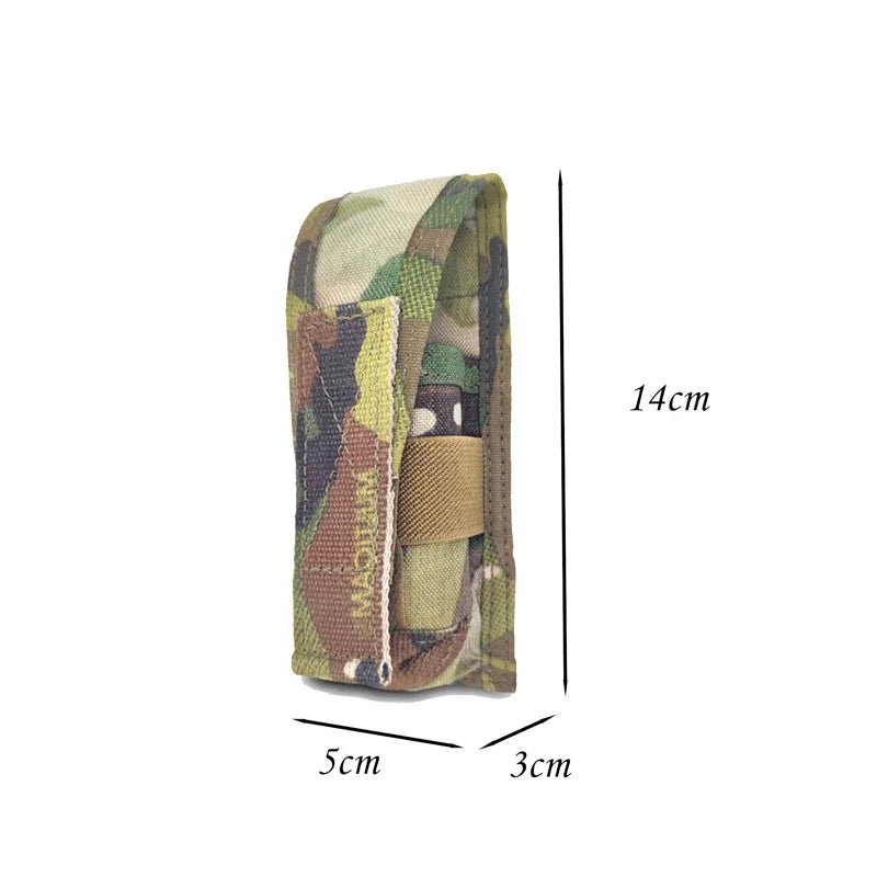 Multicam 9mm Mag Pouch Airsoft Single Molle Magazine Pouch Tactical Hunting Small Tool Holder Waist Bag Gear