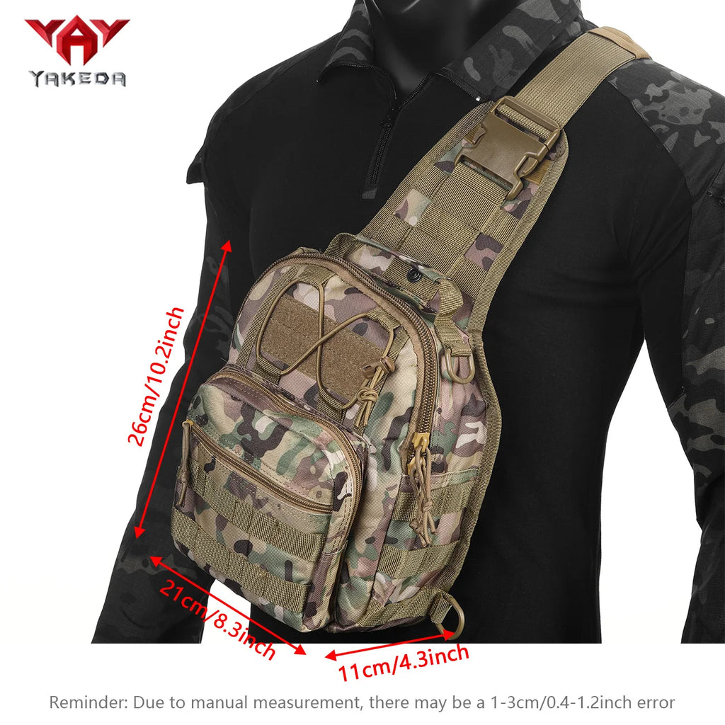 Training shoulder bag crossbody bag 900D carrying strap bag chest bag multiple pocket compartment MOLLE webbing
