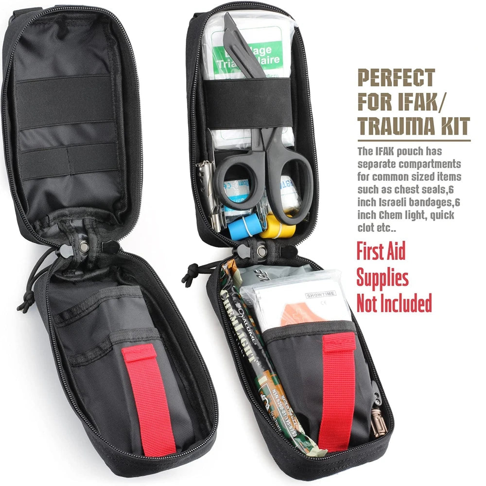 Tactical Medical Pouch MOLLE First Aid Bag IFAK Pouch Tourniquet Holder Thigh Bag with Tactical Thigh Rig Panel