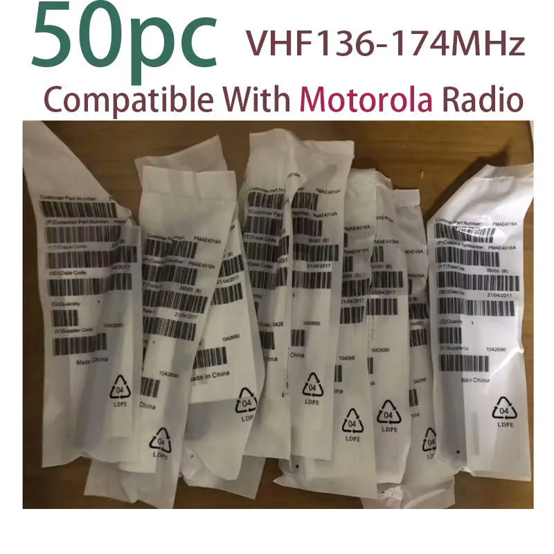 50pc VHF Antenna for Motorola Radios Walkie Talkies GP88 GP88S GP328 GP338 GP338 PLUS 6Inch (15CM) 136-174 MHz