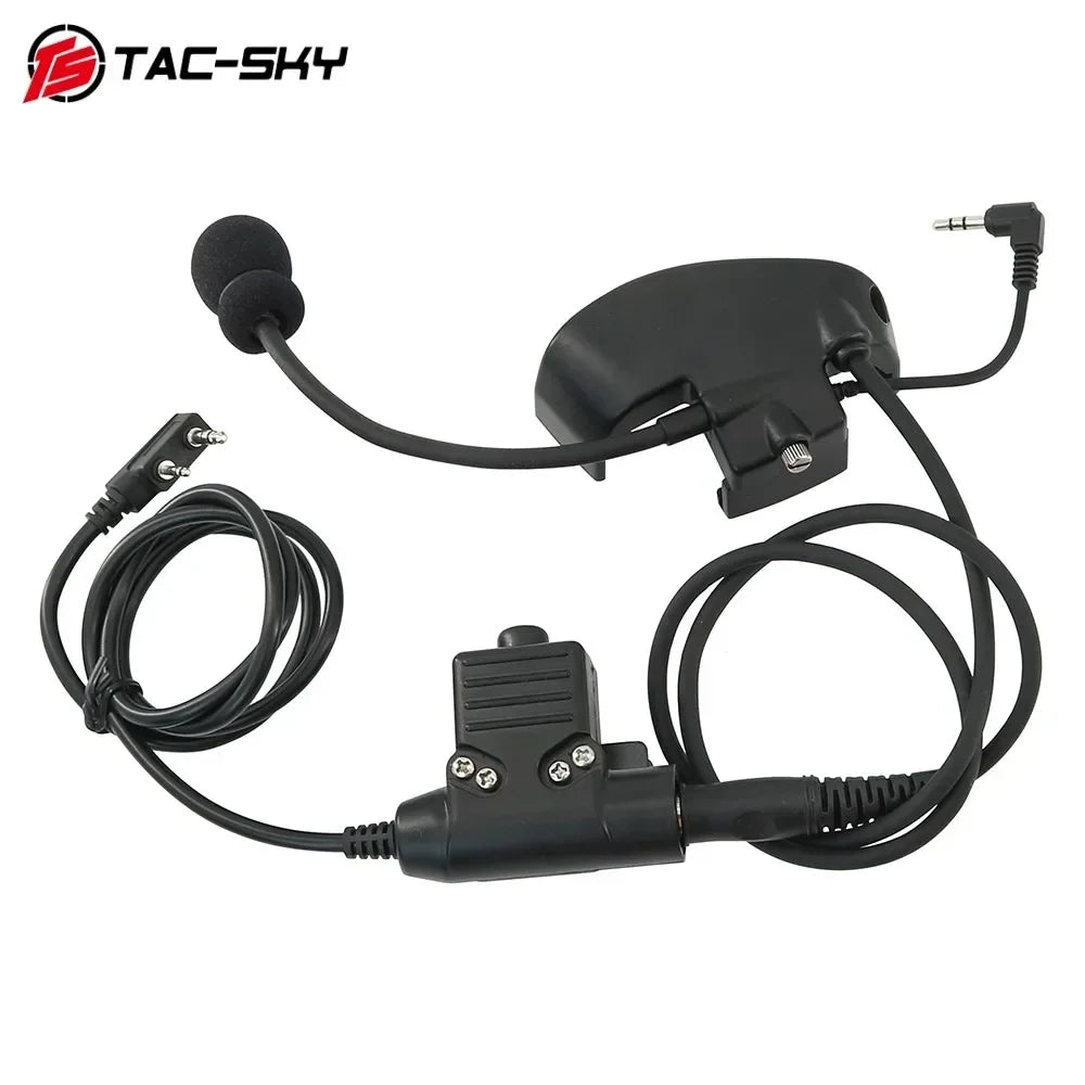 TS TAC-SKY Microphone and K-Tip 2-Pin U94 PTT for Howard Leight Impact Tactical Electronic earmuff Sport Noise Canceling Headset