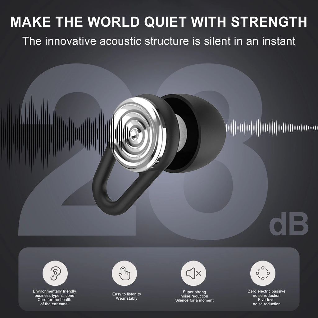 Olyga Silicone Professional Earplug  Anti Noise Ear Plugs for Work Travel Focus on Learning Reduce Disturbances