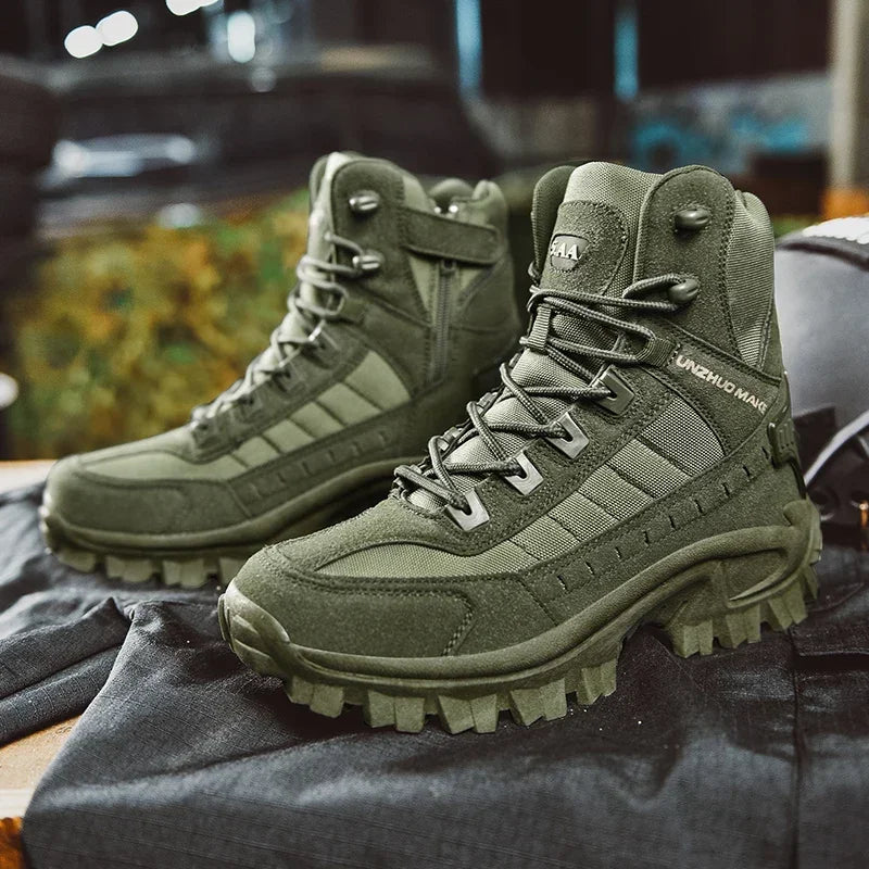 2024 New Arrivals Desert Combat Boots Men Breathable Work Safty Shoes Hunting Boots For Men Tactical Boots For With Side Zipper
