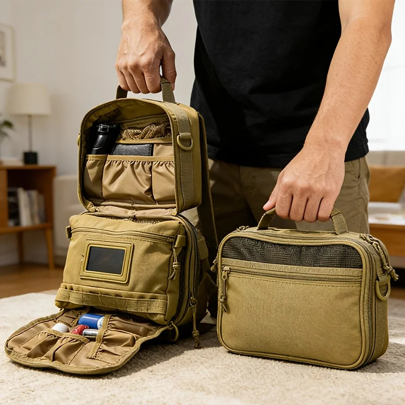 Tactical Outdoor Bag Oxford Fabric, Multi-purpose Storage Bag Large-capacity Equipment Storage Bag for Fishing Toiletry Travel