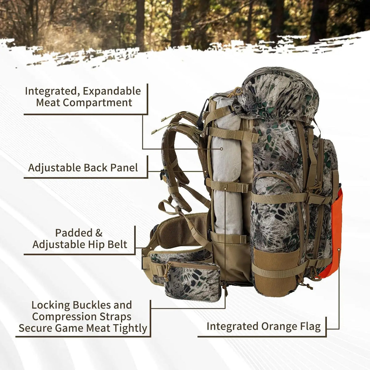 Hunting Bag Combination Pouch Male Female Military Fan Large Capacity 3D Tactical Backpack Hiking Camping Mountaineering Package